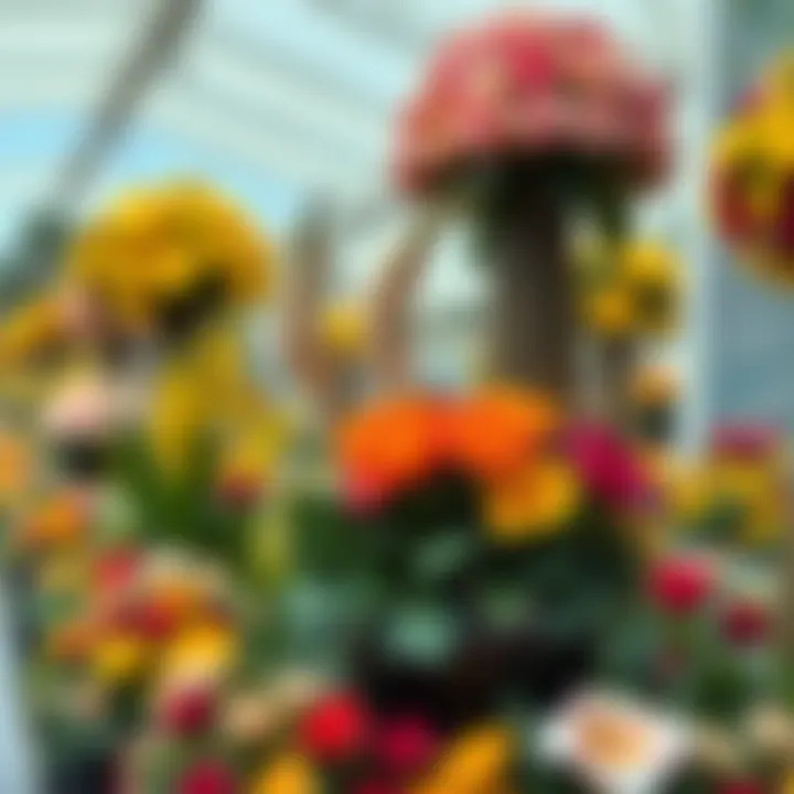 Decorative Floral Arrangements at Dubai Flower Festival Decorative floral arrangements at Dubai Flower Festival