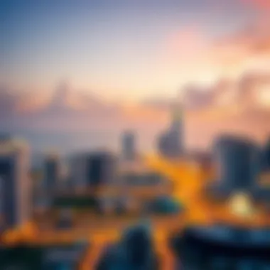 Dubai Skyline Featuring Binghatti Developments A stunning skyline view of Dubai highlighting Binghatti's projects