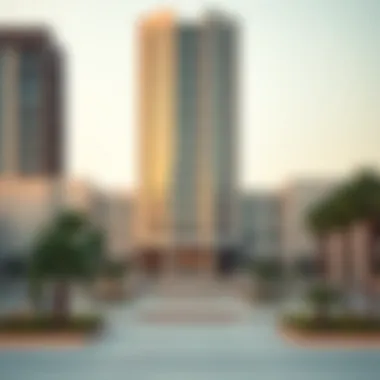 A stunning view of برج الدانة showcasing its unique architectural design