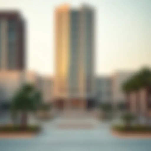 Architectural Design of برج الدانة A stunning view of برج الدانة showcasing its unique architectural design