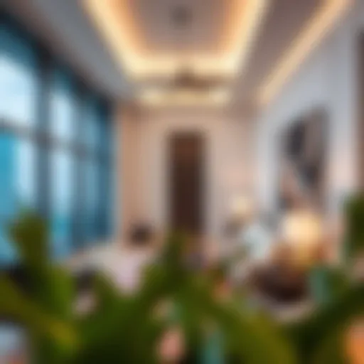 Luxurious Interior of City Stay Residences Luxurious interior of a city stay residence in Dubai showcasing modern design.