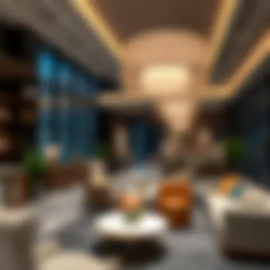 Interior shot highlighting the high-end amenities available in DAMAC office spaces