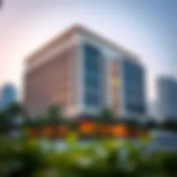 Stunning exterior view of a DAMAC office building showcasing modern architecture