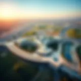 Aerial view of مول ديرفيلدز showcasing its architectural beauty and surrounding landscape