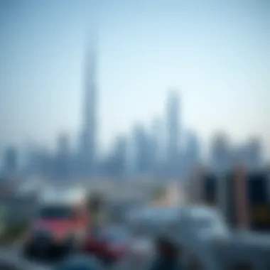 Iconic Dubai Skyline Dubai skyline showcasing iconic architecture