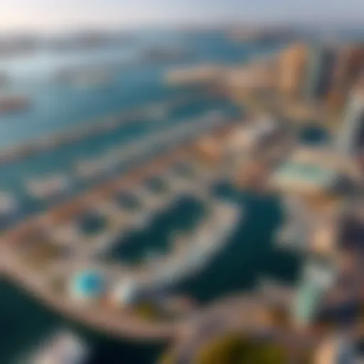 Aerial view showcasing the stunning layout of Dubai Creek Harbor