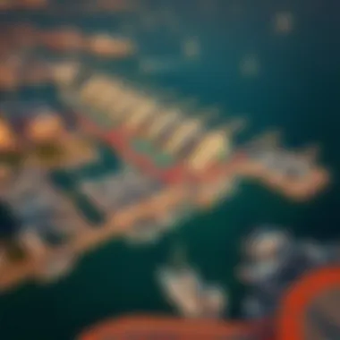 Stunning aerial view of Dubai Creek Harbour Marina showcasing its architectural brilliance