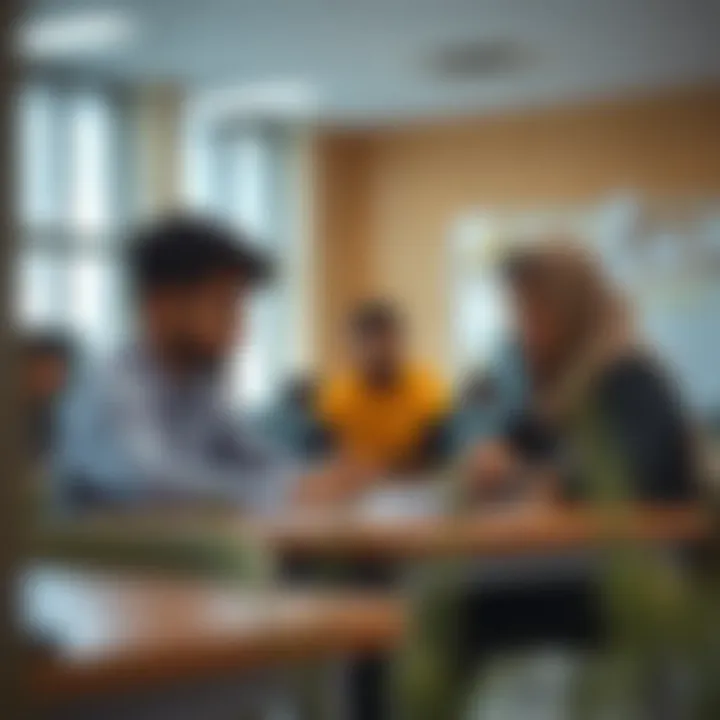 Collaborative Learning in Action Students engaged in a collaborative learning environment