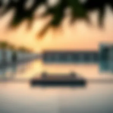 Serene atmosphere by a lavish private pool