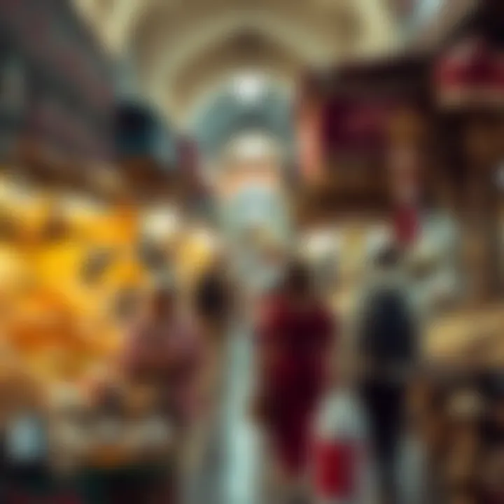 Visitors exploring the vibrant stalls of the souk