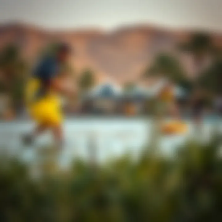 Visitors engaging in various outdoor activities around Expo Lake, emphasizing adventure.