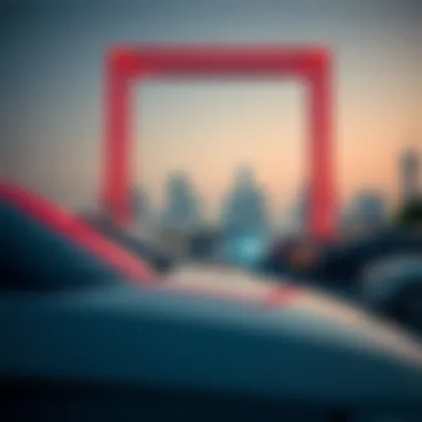 Visitors at Dubai Frame Taking Advantage of Free Parking Visitors enjoying the Dubai Frame experience