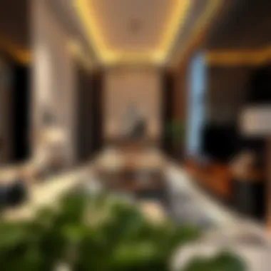 Chic and Modern Living Space Luxurious furnished apartment interior in Dubai