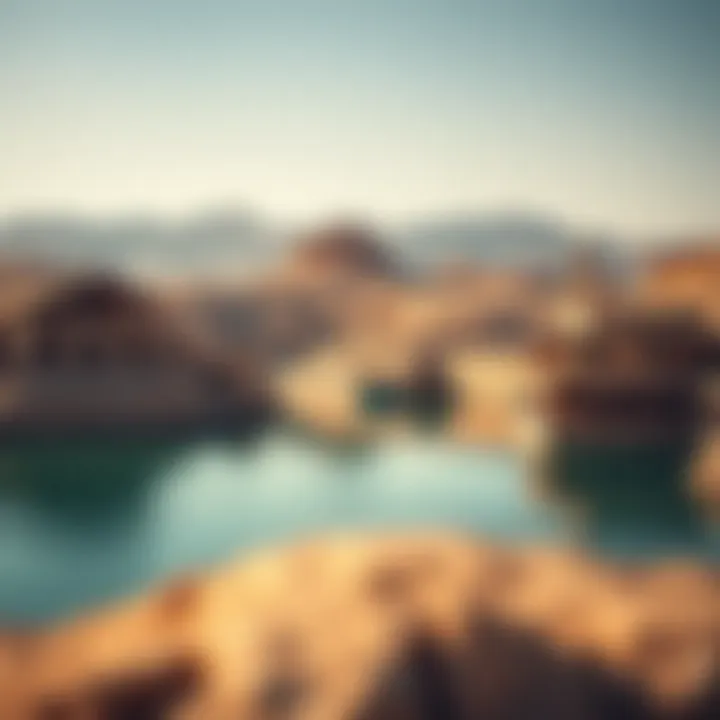 Hatta Dam with turquoise water