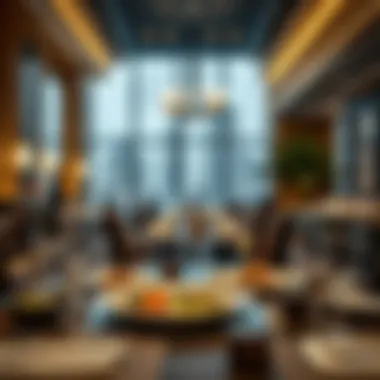 Sophisticated Dining Experience at فندق اس ال اس دبي Elegant dining area with exquisite culinary presentation at فندق اس ال اس دبي