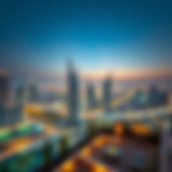 Panoramic Rooftop View of Dubai from فندق اس ال اس دبي Breathtaking rooftop view from فندق اس ال اس دبي