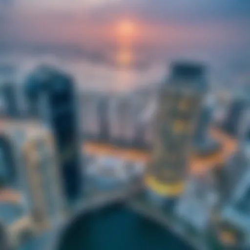 Aerial View of Jumeirah Lake Towers Aerial view of Jumeirah Lake Towers showcasing its modern architecture