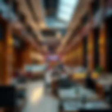 Vibrant dining area within La Mer Mall highlighting diverse culinary offerings