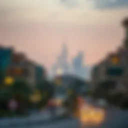 Scenic view of Lulu Al Nahda Al Rayyan skyline