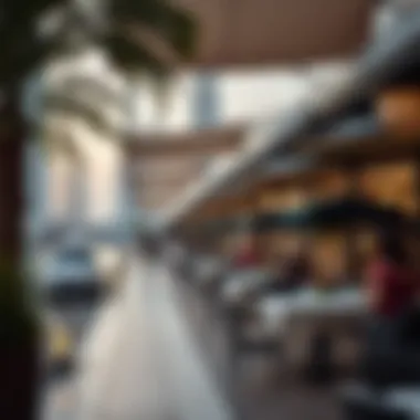 Elegant Marina Promenade with Upscale Dining Elegant marina promenade lined with upscale dining