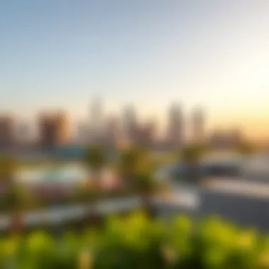 Architectural Marvels of Madinat Al Riyadh Stunning view of Madinat Al Riyadh's skyline showcasing modern architecture