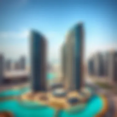 Beautiful view of Jumeirah Lake Towers from MAG JLT