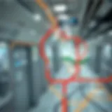 Detailed map showcasing the Metro Red Line routes