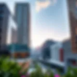 Panoramic view of Midtown Central Majan showcasing modern architecture