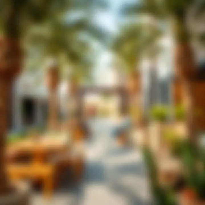 Outdoor community space in MCC Mirdif promoting social interaction