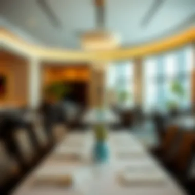 Elegant dining area in Movenpick Hotel Apartments