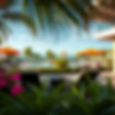 Tranquil Poolside Experience at Oceana Vibrant outdoor pool area surrounded by lush landscaping