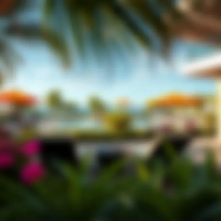 Tranquil Poolside Experience at Oceana Vibrant outdoor pool area surrounded by lush landscaping