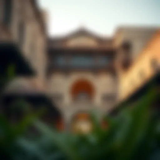 Stunning architecture of Oldtown Dubai showcasing modern and traditional design elements