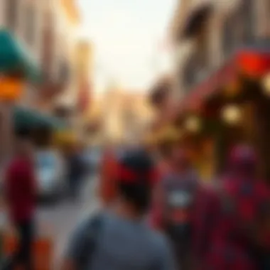 Vibrant community life in Oldtown Dubai with bustling markets and cultural events