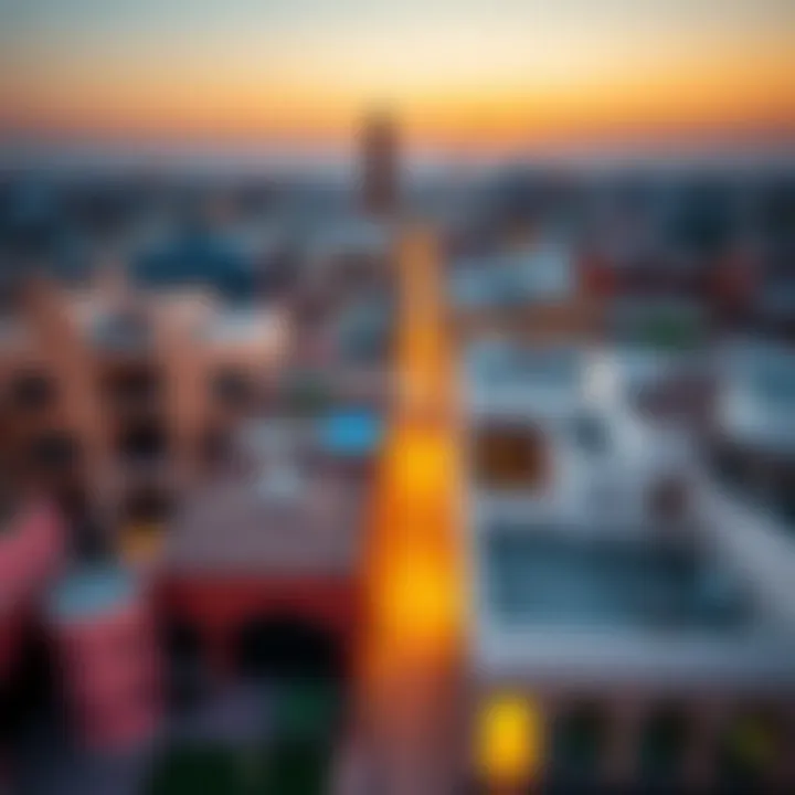 Panoramic view of Oldtown Dubai highlighting residential and commercial spaces