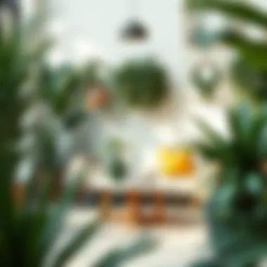 Tranquil Relaxation Corner A tranquil corner of a plant studio designed for relaxation