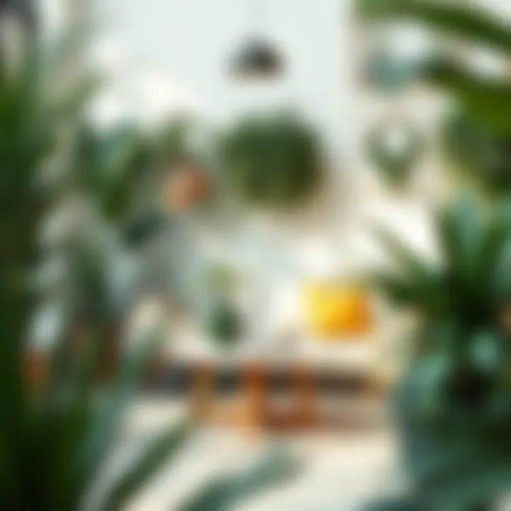 Tranquil Relaxation Corner A tranquil corner of a plant studio designed for relaxation