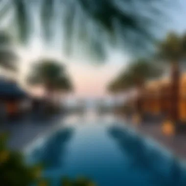 Scenic view of a Dubai private pool resort