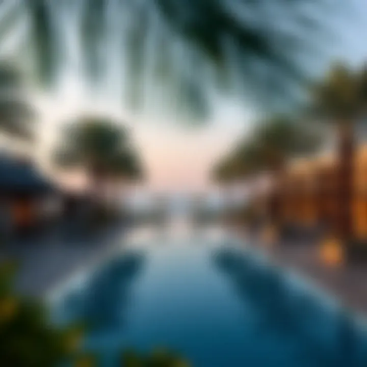 Scenic view of a Dubai private pool resort