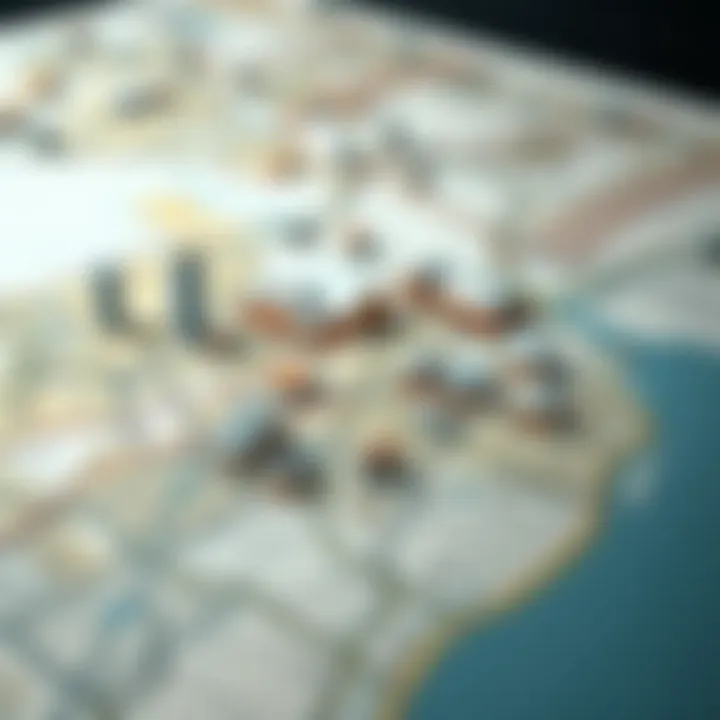 Mapping Out Dubai's Real Estate Landscape A detailed map highlighting property locations in Dubai