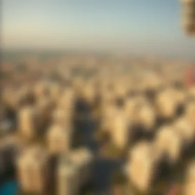 Dynamic Real Estate Development Aerial view of a bustling real estate development