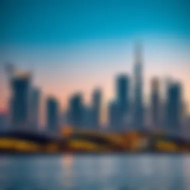 The Iconic Dubai Skyline Skyline of Dubai showcasing modern architecture