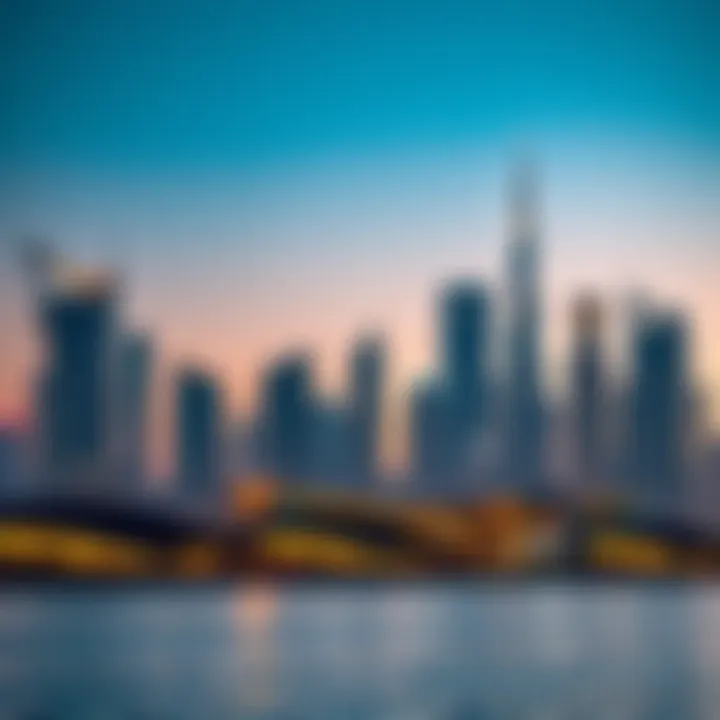 The Iconic Dubai Skyline Skyline of Dubai showcasing modern architecture