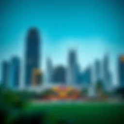 Stunning skyline view near Mall of the Emirates showcasing modern architecture