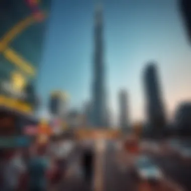 Urban Dynamics Around the Rolex Tower A bustling view of the urban landscape around the Rolex Tower, emphasizing its role in the real estate market.