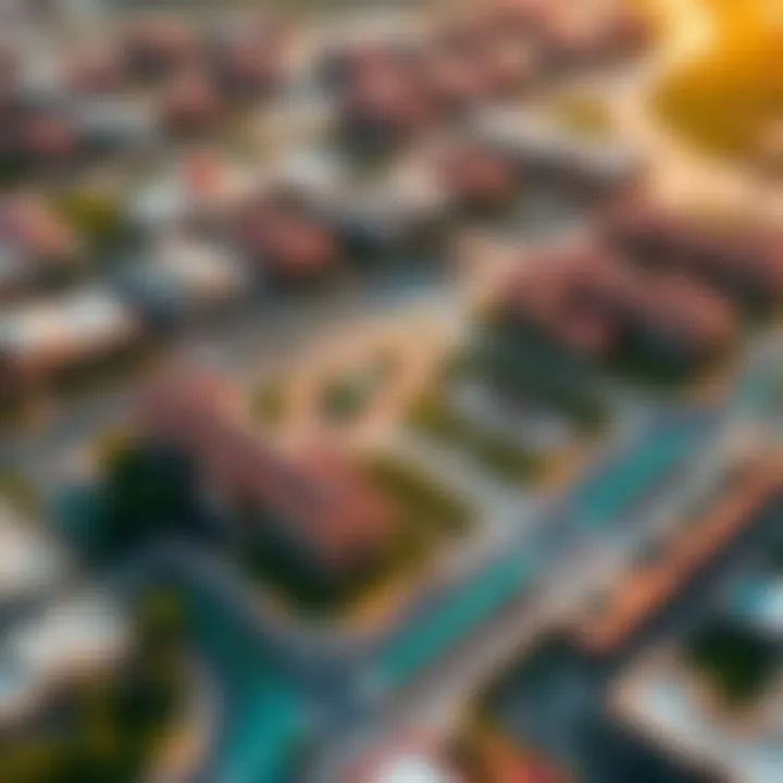 Aerial view of Silicon Oasis showcasing vibrant community layout