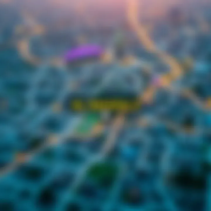 Map highlighting Al Nahda 2 neighborhood