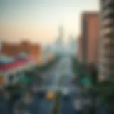 Panoramic view of Salah Al-Din Street showcasing the skyline