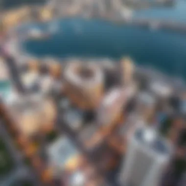 Aerial Perspective of شارع الوصل Aerial view of شارع الوصل highlighting the blend of residential and commercial spaces