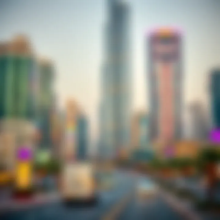 Sheikh Mohammed Bin Rashid Boulevard: A Vibrant Mosaic Vibrant scene along Sheikh Mohammed Bin Rashid Boulevard